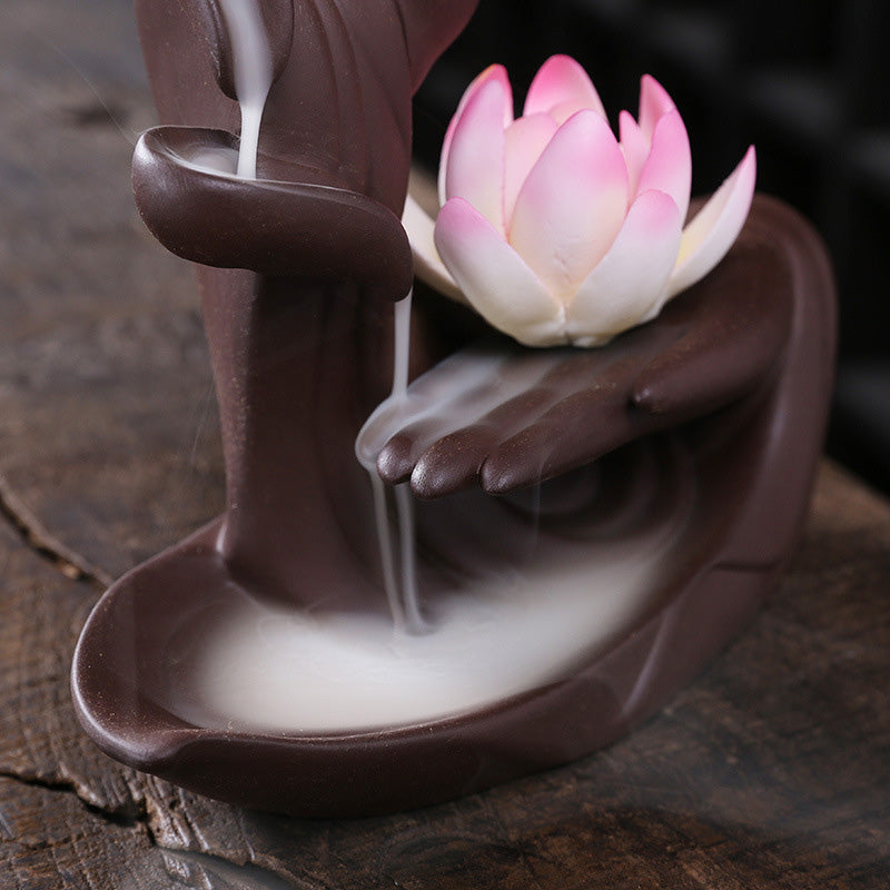 Buddha Stonesチベット 蓮の祝福 香炉 装飾
