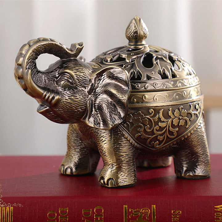Buddha Stones象合金香炉ホームデコレーション香炉