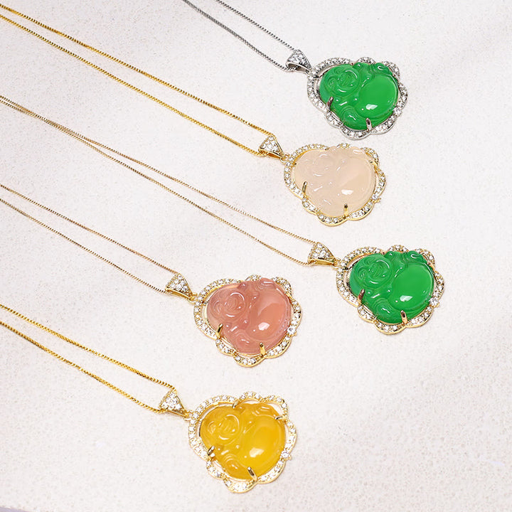 Buddha Stones ラッキースマイル仏様ネックレス／幸運お守り - image 2