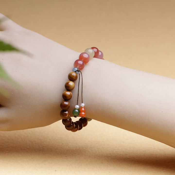 Buddha Stonesクカシード 燕元瑪瑙 和田翡翠 富貴守護ブレスレット