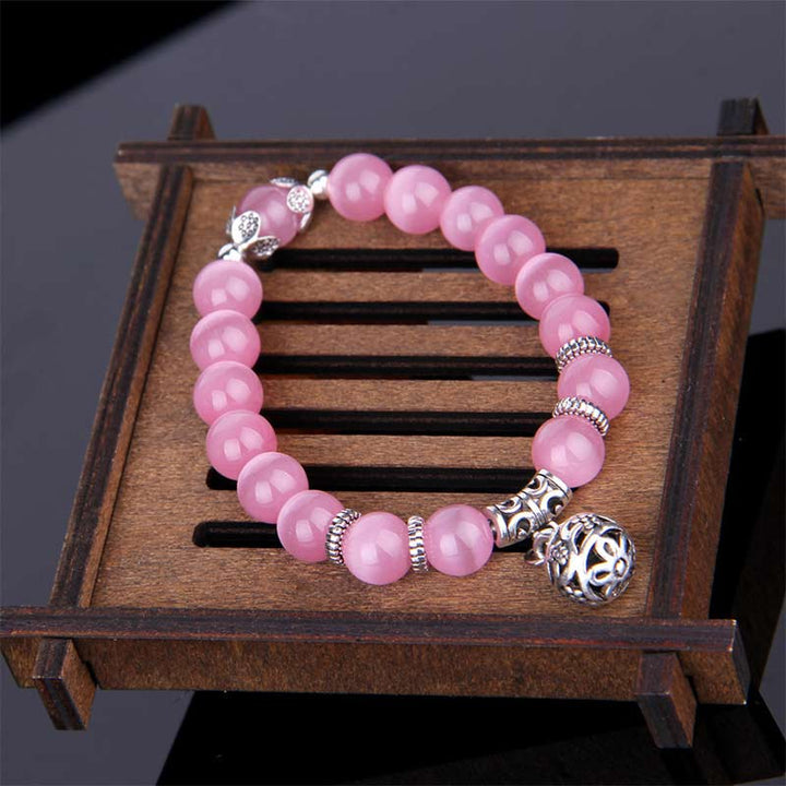 Buddha Stonesチベットキャッツアイ幸運ブレスレット