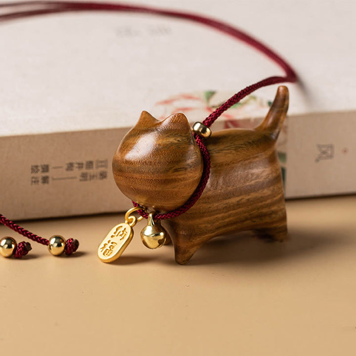 Buddha Stones黒檀緑 白檀 招き猫 福 キャラクター幸運繁栄ベル バランス 車 吊り下げ 飾り - image 11