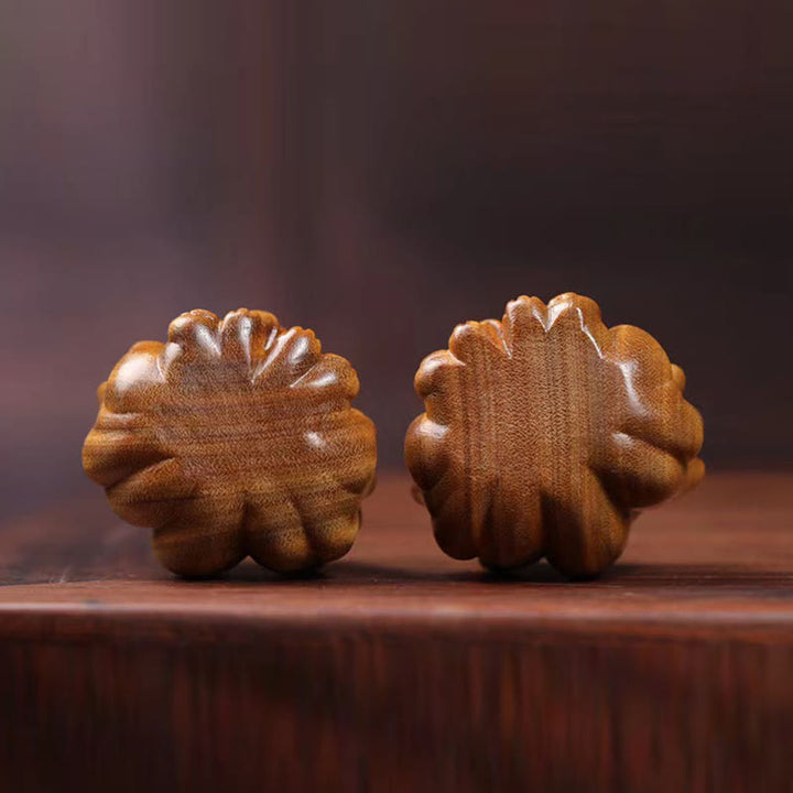 Buddha Stonesミニ九尾狐象牙実白檀緑白檀祝福装飾