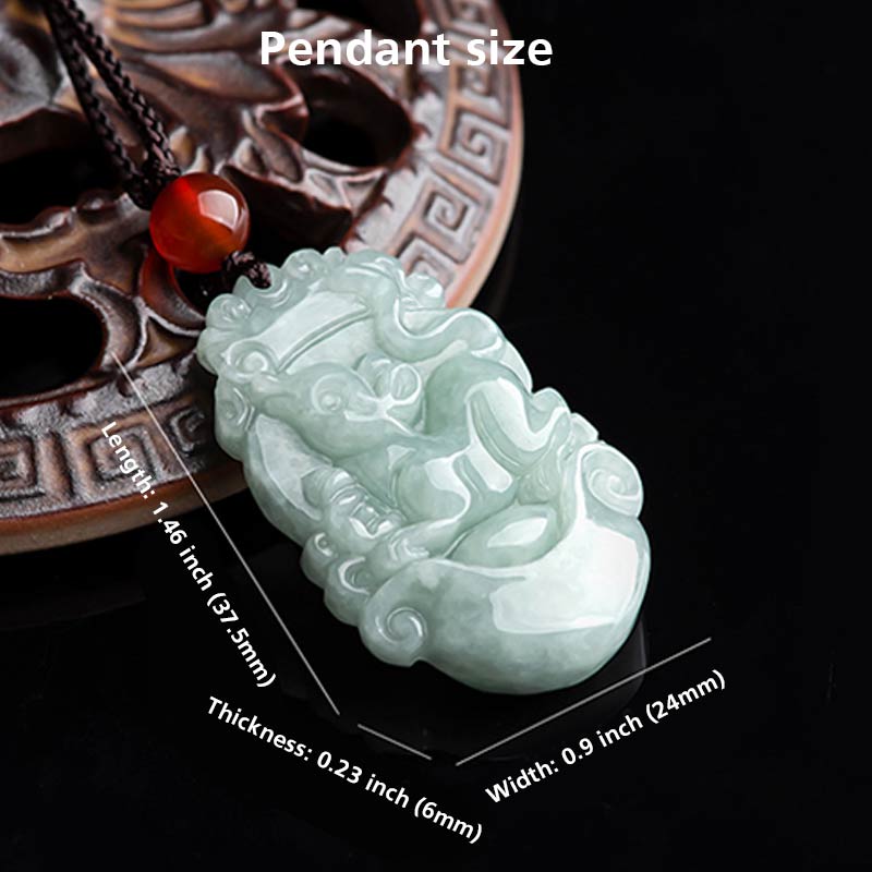 Buddha Stones天然翡翠12星座成功ペンダントネックレス - image 4