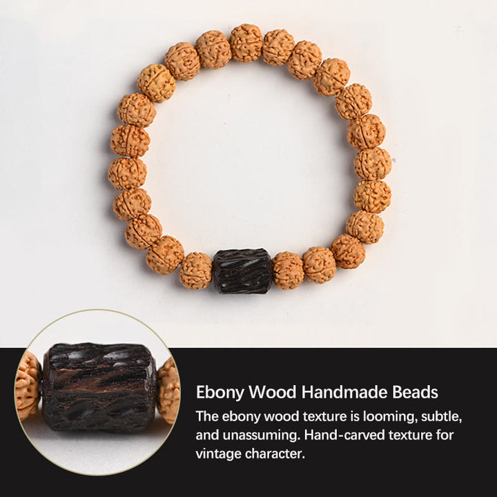 Buddha Stonesチベット ルドラークシャ 菩提樹 富と縁起のブレスレット