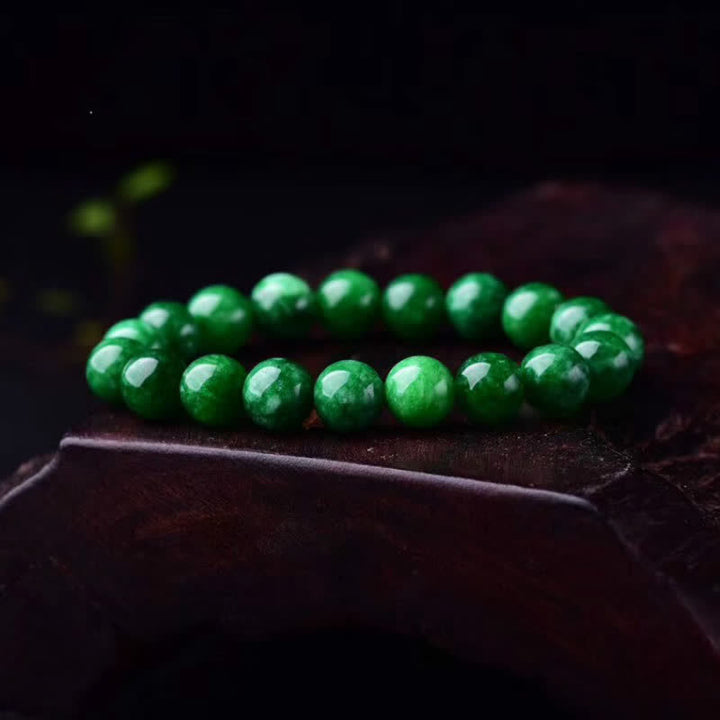 Buddha Stonesシアン翡翠ビーズ 穏やかなハーモニーブレスレット