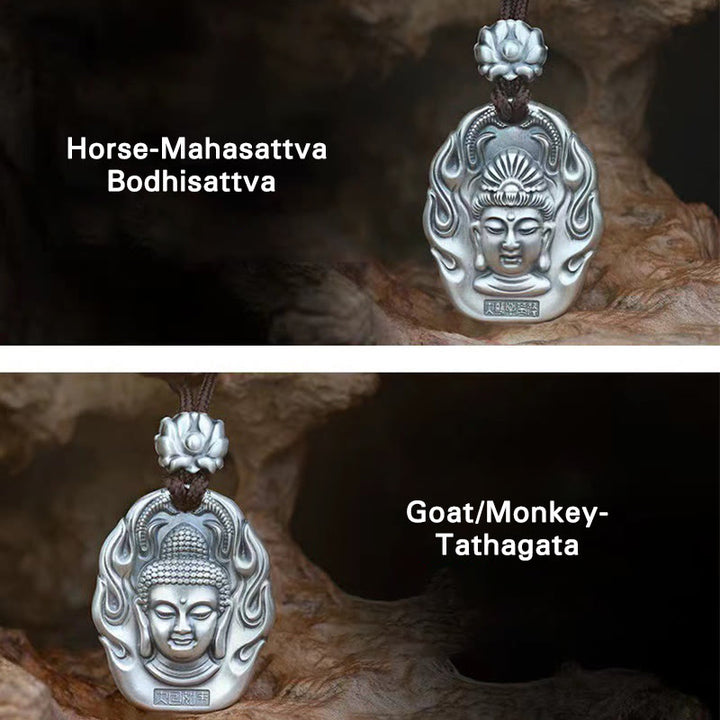 Buddha Stones十二支誕生仏オーム・マニ・パドメ・フムフム 蓮の慈悲のネックレスペンダント - image 23
