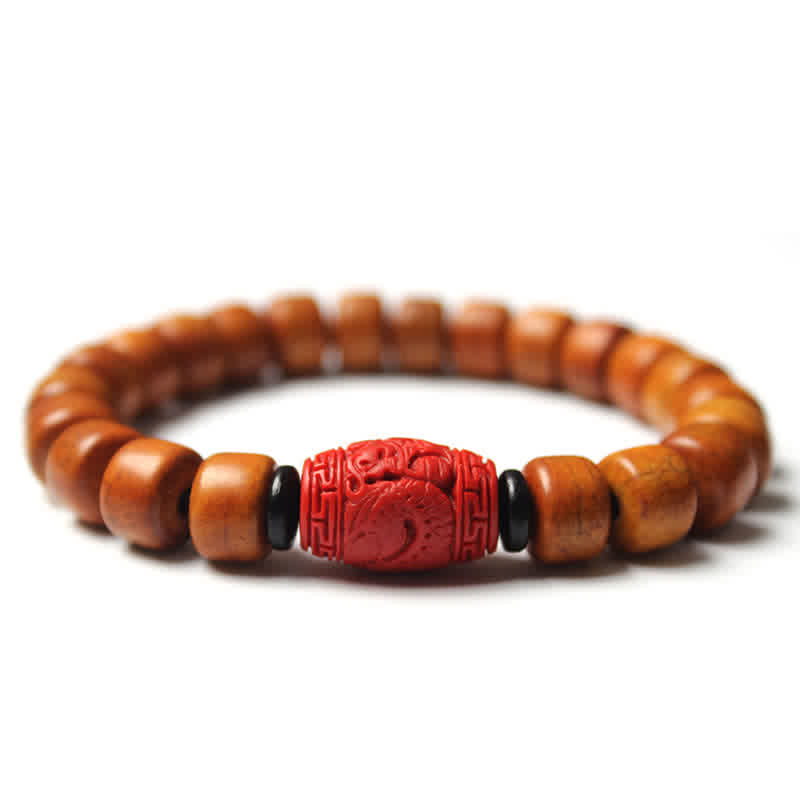 Buddha Stonesチベット骨ビーズオーム・マニ・パドメ・フム強さブレスレット