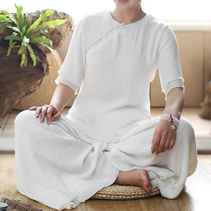 Buddha Stonesヴィンテージ ヨガ 禅 祈り スピリチュアル 瞑想 練習 無地 衣類 レディース セット