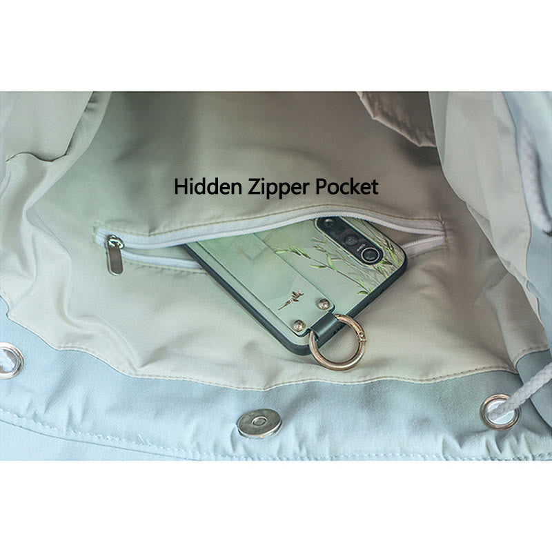 Buddha Stonesハンドメイド刺繍入り大容量キャンバスバックパック - image 4