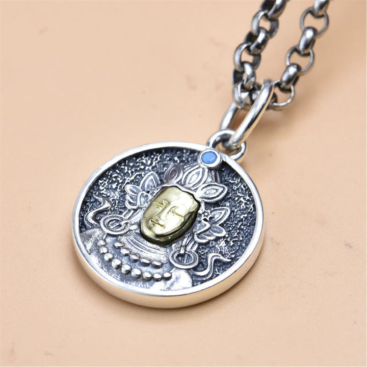 Buddha Stones925 スターリングシルバー グリーンターラ ダブルドルジェ ヴァジュラ 守護ネックレスペンダント - image 6