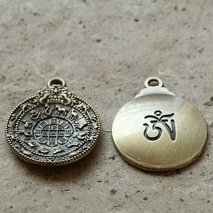 チベットのBuddha Stones108個のMala、九宮八卦菩提樹の実、ヤクの骨の金剛杵、調和のブレスレット