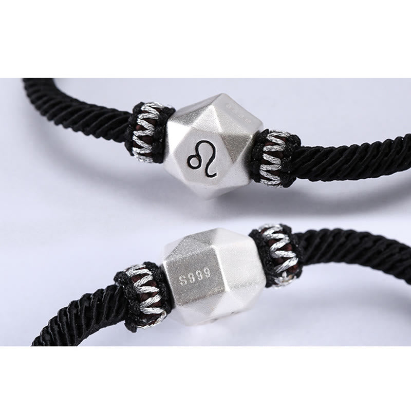 Buddha Stones999スターリングシルバー 12星座守護ハンドメイドストリングブレスレット