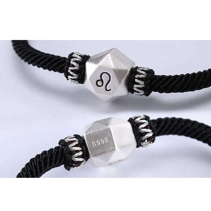 Buddha Stones999スターリングシルバー 12星座守護ハンドメイドストリングブレスレット