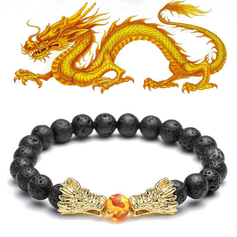 Buddha Stonesホワイトターコイズ 溶岩石 龍の祝福 ビーズブレスレット - image 15