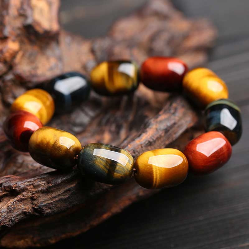 Buddha Stones天然タイガーアイヒーリングプロテクションブレスレット
