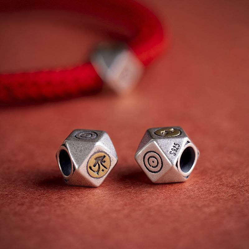 Buddha Stones925 スターリングシルバー ハンドメイド十二支誕生仏幸運の守護 編み込み紐ブレスレット