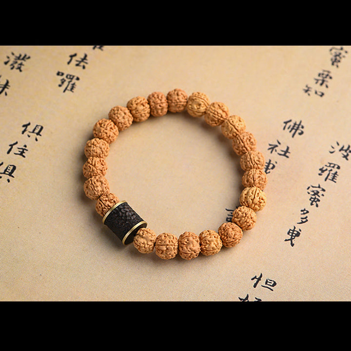 Buddha Stonesチベット ルドラークシャ 菩提樹 富と縁起のブレスレット