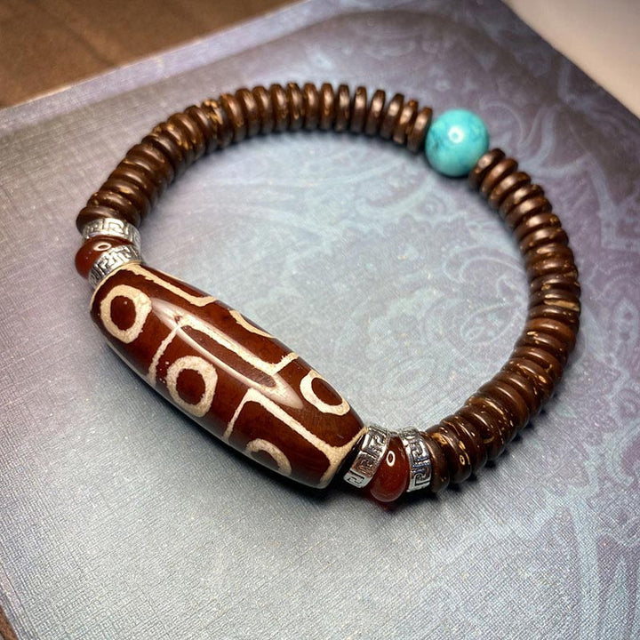 Buddha Stonesチベット九眼ビーズ富のブレスレット
