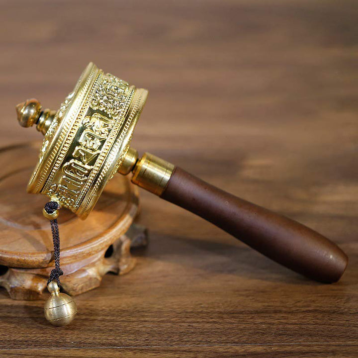 チベットの祈りの輪 六つの真実の言葉 白檀の癒しの装飾