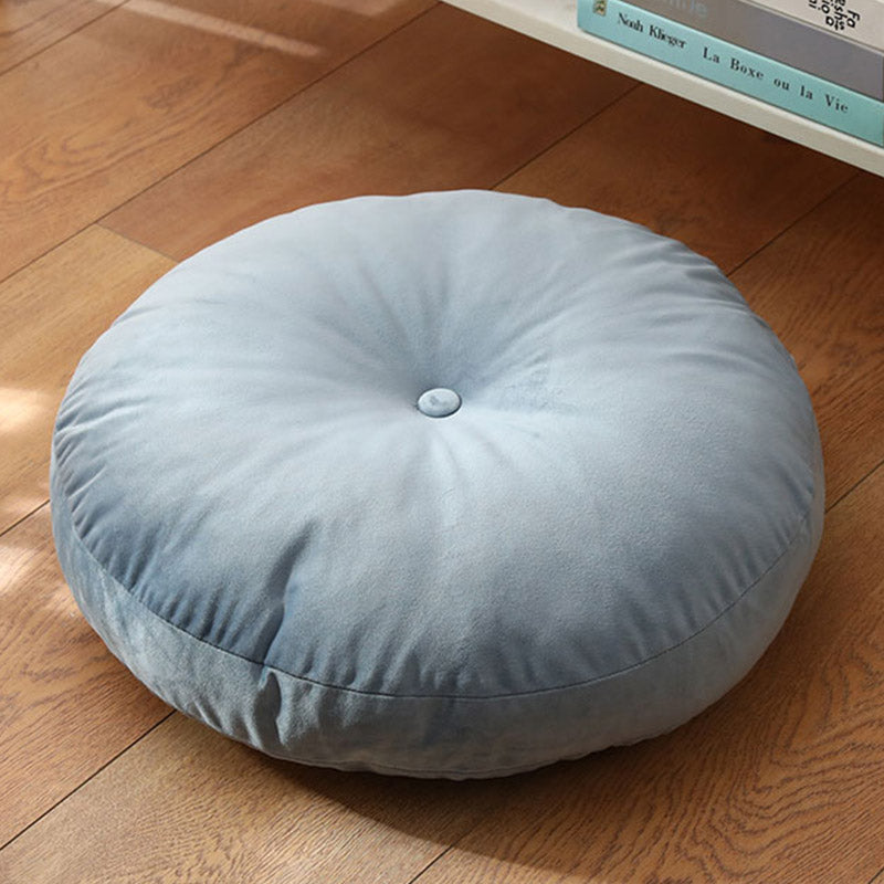 Buddha Stones 蓮のシンプルな模様のリネン製瞑想用座布団 ホームリビングルーム装飾 - 取り外し可能 - 約40cm×10cm（多少の誤差が生じる場合があります） - パウダーブルー - image 28