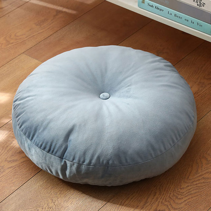 Buddha Stones 蓮のシンプルな模様のリネン製瞑想用座布団 ホームリビングルーム装飾 - 取り外し可能 - 約40cm×10cm（多少の誤差が生じる場合があります） - パウダーブルー - image 28