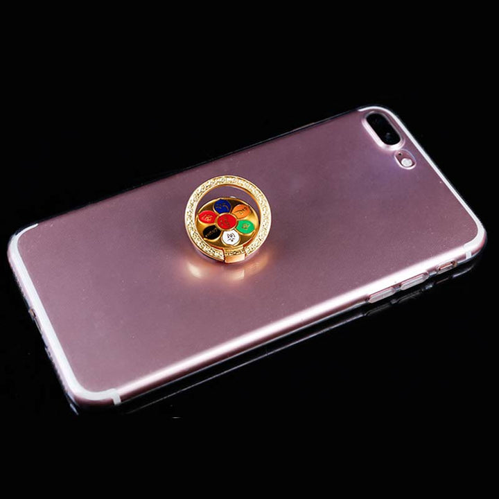 チベットのOm Mani Padme Hum平和の携帯電話リングブラケットユニバーサル電話ホルダーデコレーション