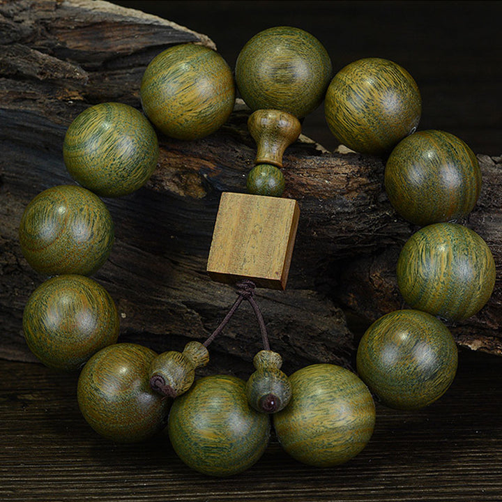 Buddha Stonesチベットグリーンサンダルウッドキュアブレスレット - 20mm（12個） - image 0