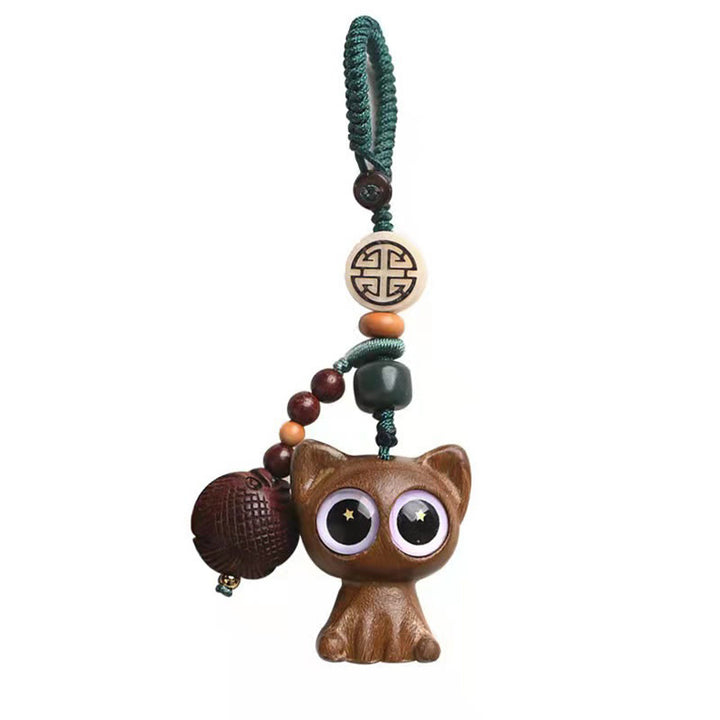 Buddha Stones緑白檀 招き猫 鯉 癒し キーチェーン 携帯電話 吊り下げ装飾 - image 25