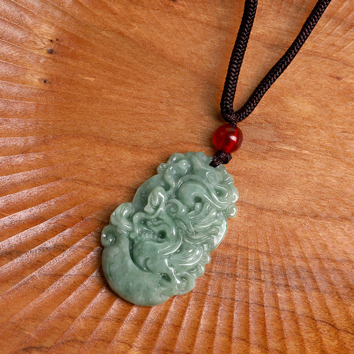 Buddha Stones天然翡翠12星座繁栄ネックレスペンダント - image 3
