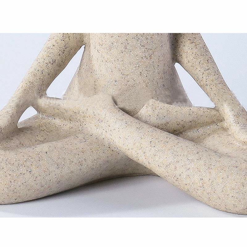 抽象的なヨガ瞑想エクササイズ樹脂スピリチュアルフィギュア彫刻デスク装飾