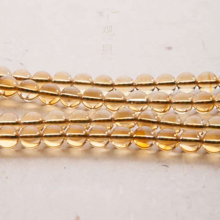 Buddha Stones 108Malaビーズ 925 スターリングシルバー シトリン サンダルウッド ターコイズ 守護 繁栄 ブレスレット