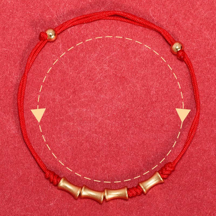 Buddha Stones925 スターリングシルバー 竹デザイン 守護幸運 編み込みブレスレット