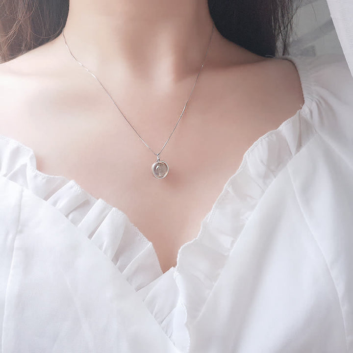 Buddha Stones 925スターリングシルバー ムーンストーン ラブプラネット 回転パターンネックレスペンダント - image 6