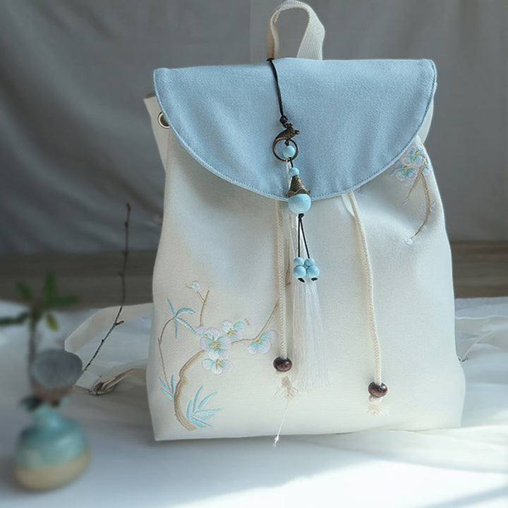 Buddha Stonesハンドメイド刺繍入り大容量キャンバスバックパック - image 48