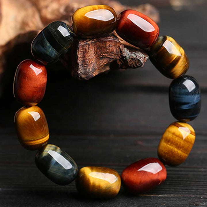 Buddha Stones天然タイガーアイヒーリングプロテクションブレスレット