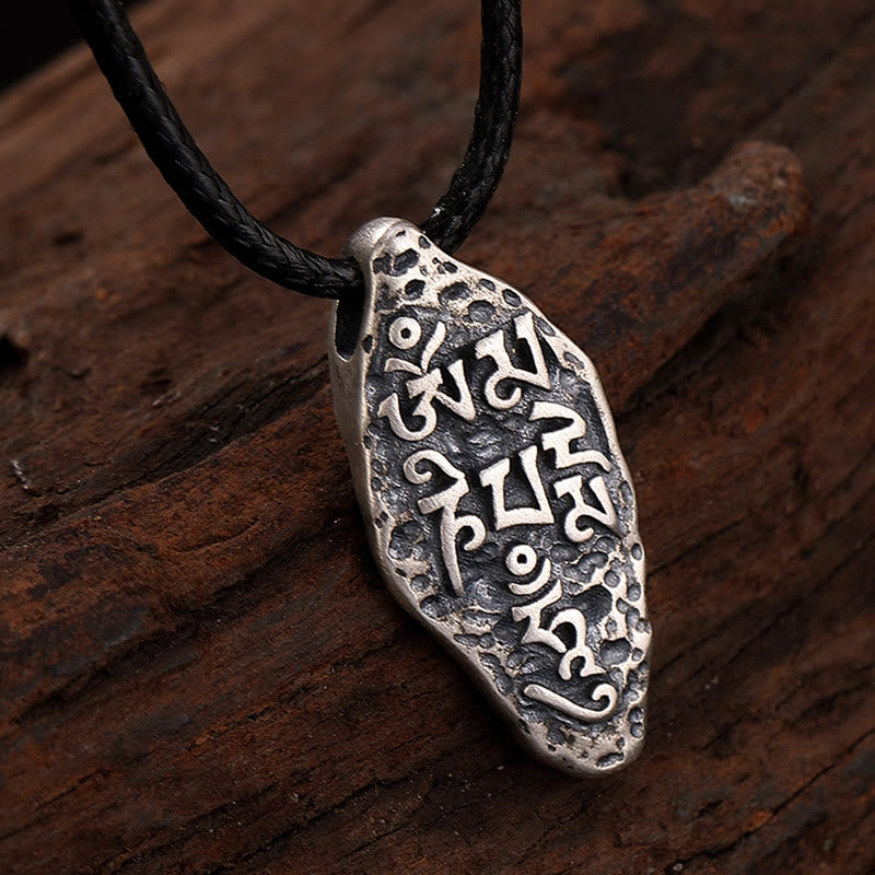 Buddha Stonesチベット 925 スターリングシルバーオーム・マニ・パドメ・フムドルジェヴァジュラ 彫刻 強さ ネックレス ペンダント - image 4