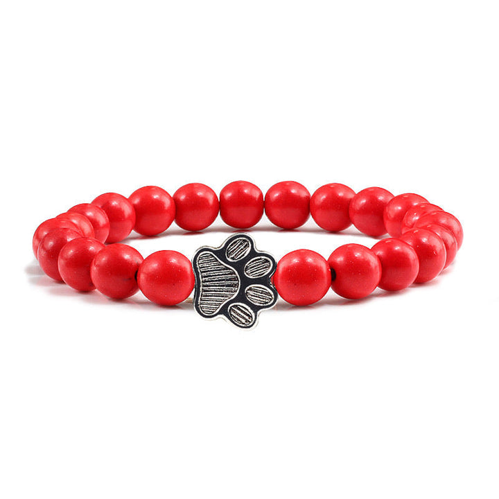 Buddha Stones 「犬を救おう」ストーンブレスレット - 赤いビーズ - image 13