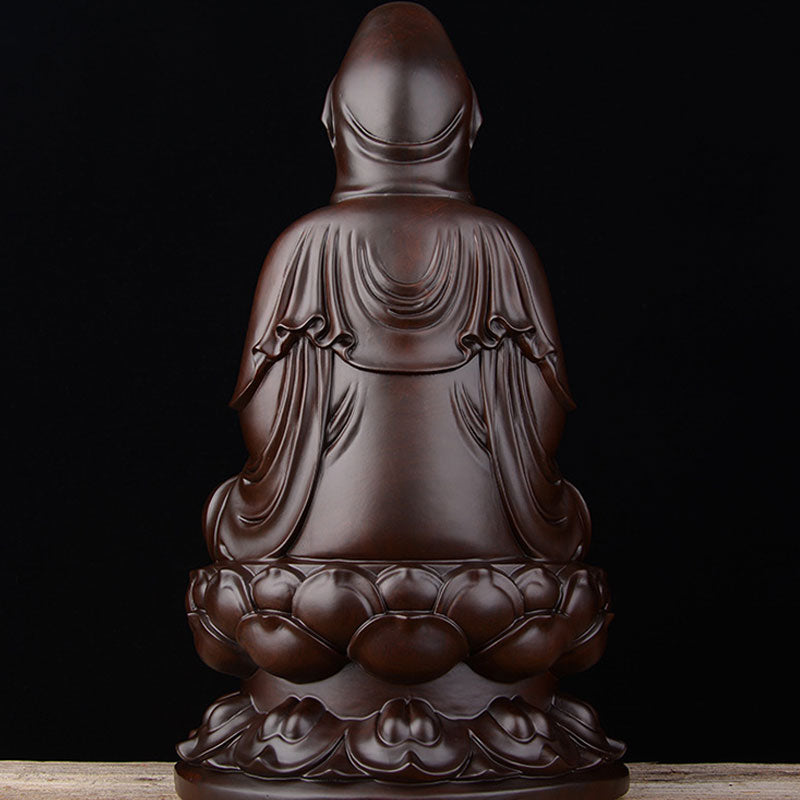 Buddha Stones観音菩薩 黒檀 蓮華 調和 祝福 室内装飾