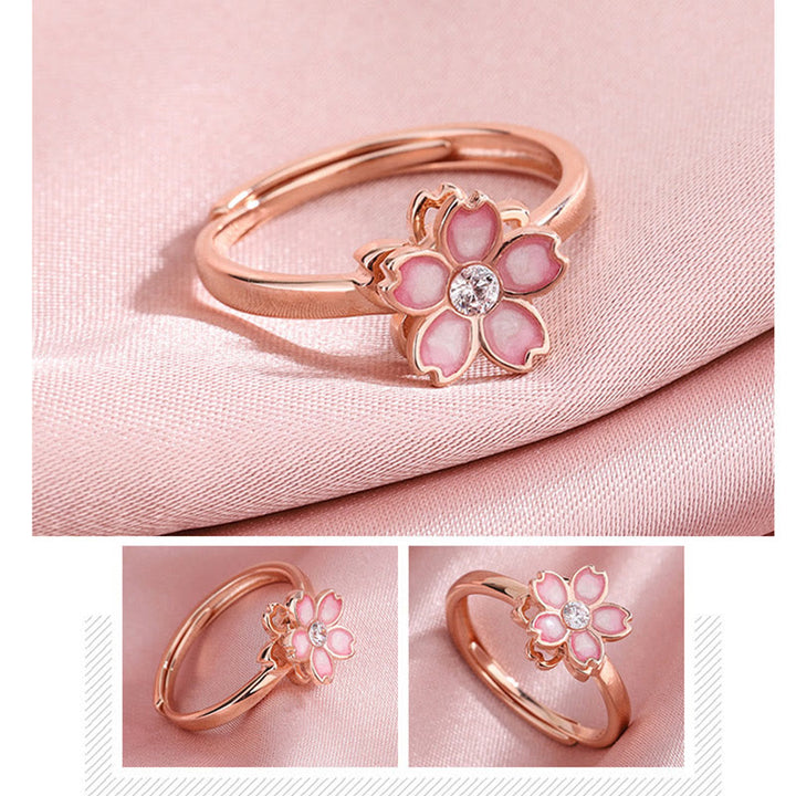 Buddha Stones925スターリングシルバー 桜の祝福チェーンブレスレット 回転リング - image 17