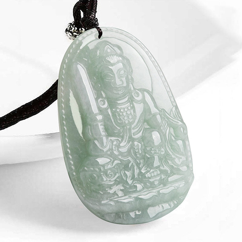 Buddha Stones十二支誕生仏翡翠 富と繁栄のネックレスペンダント - うさぎ - image 5