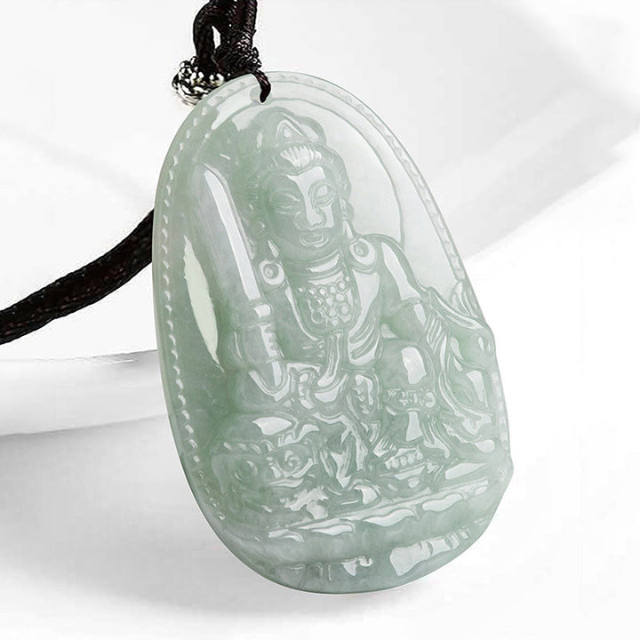 Buddha Stones十二支誕生仏翡翠 富と繁栄のネックレスペンダント - うさぎ - image 5