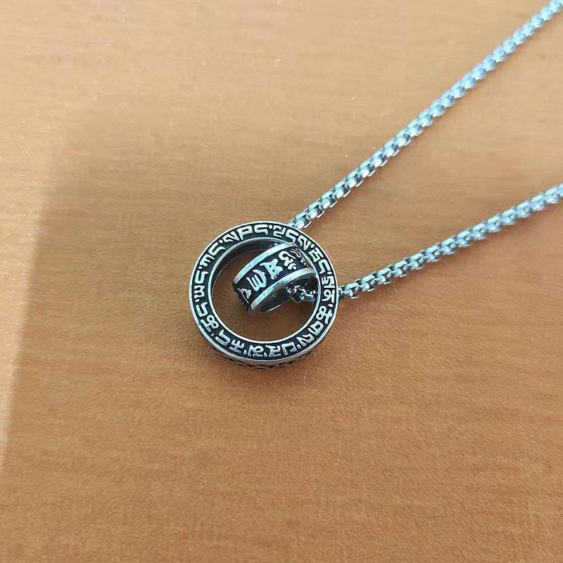 Buddha Stonesチベットオーム・マニ・パドメ・フム彫刻 平和 純粋 チェーン ネックレス ペンダント - image 10