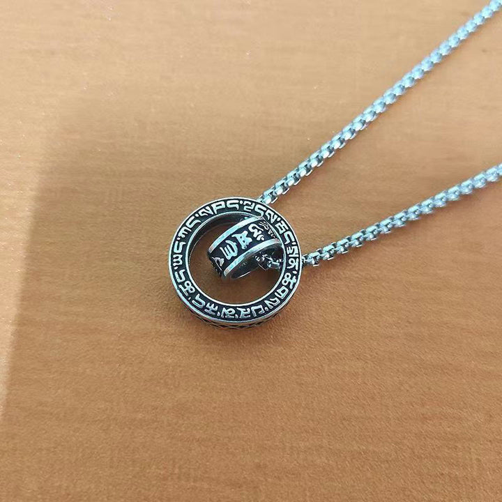 Buddha Stonesチベットオーム・マニ・パドメ・フム彫刻 平和 純粋 チェーン ネックレス ペンダント - image 10