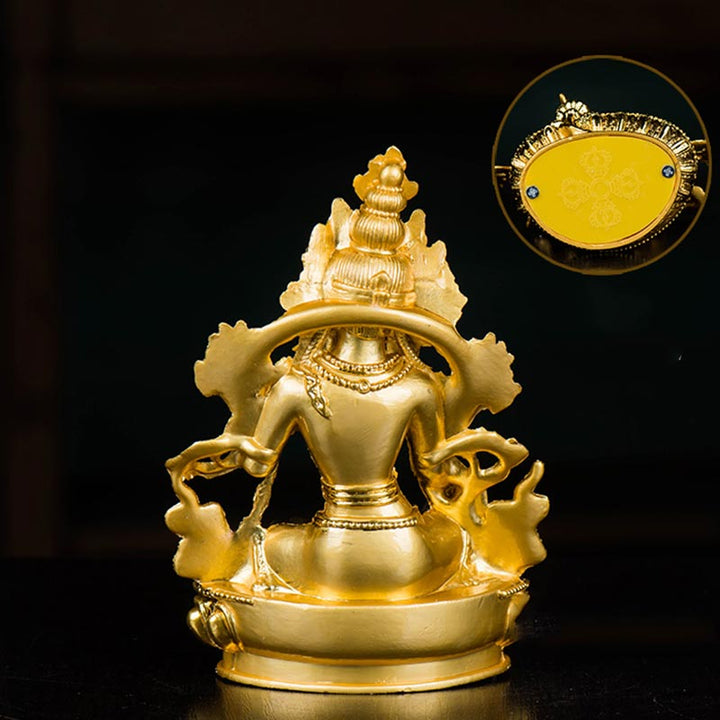 Buddha Stones菩薩白多羅菩薩希望守護金メッキ像装飾 - image 7