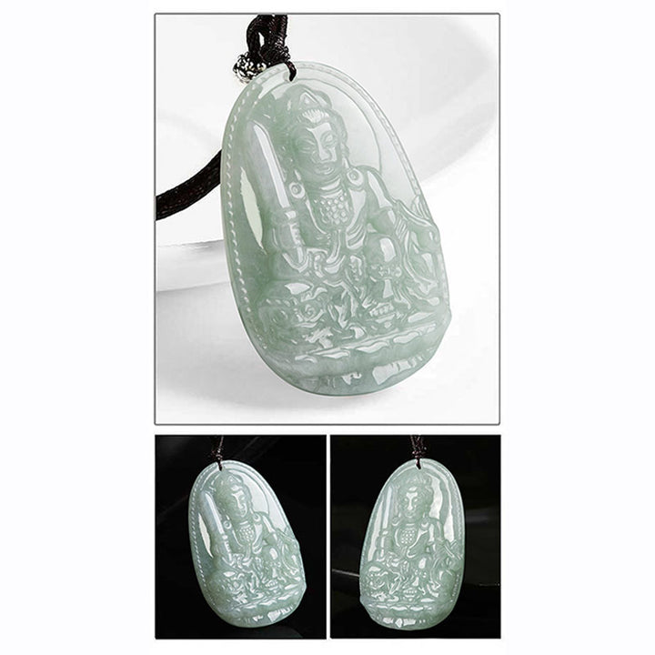Buddha Stones十二支誕生仏翡翠 富と繁栄のネックレスペンダント - image 8