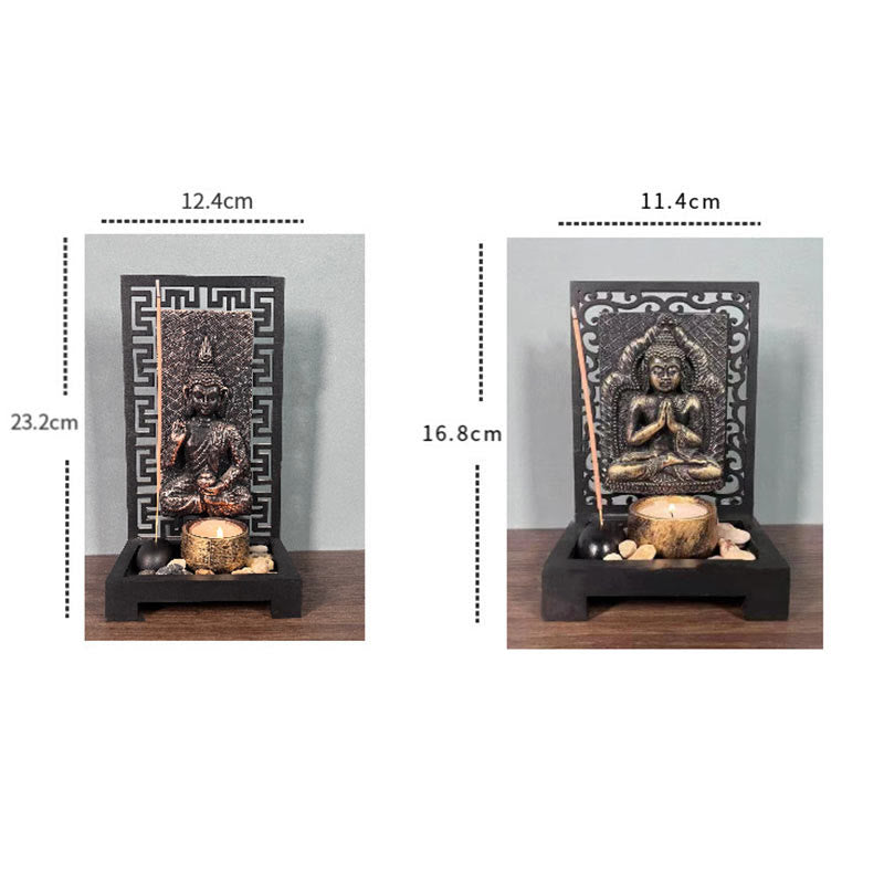 Buddha Stones仏陀の慈悲 静寂 家庭用樹脂製 祈り 祭壇装飾