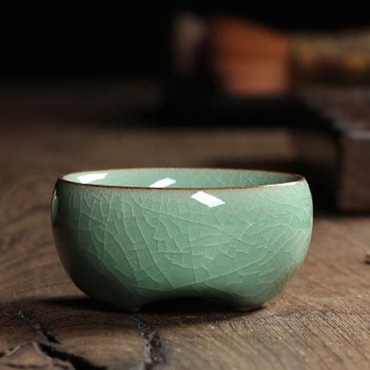 Buddha Stonesカラフルな鯉の陶器ティーカップ カンフーティーカップボウル