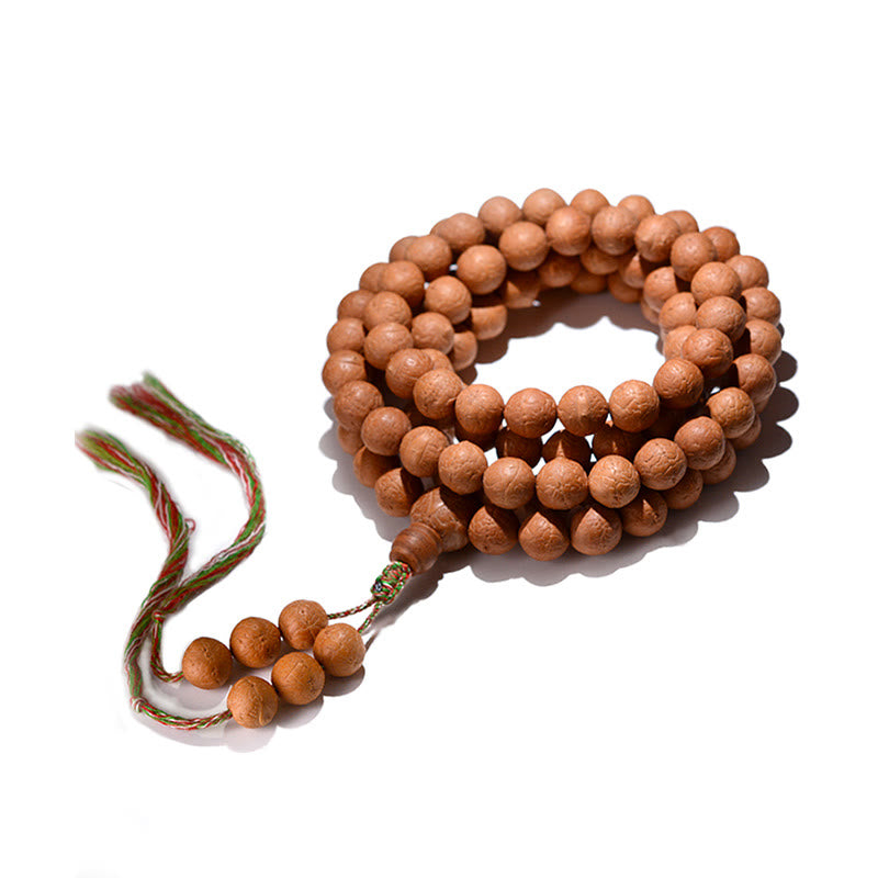 Buddha Stones108 個入りMalaネパール 菩提樹 幸運 富 タッセルブレスレット
