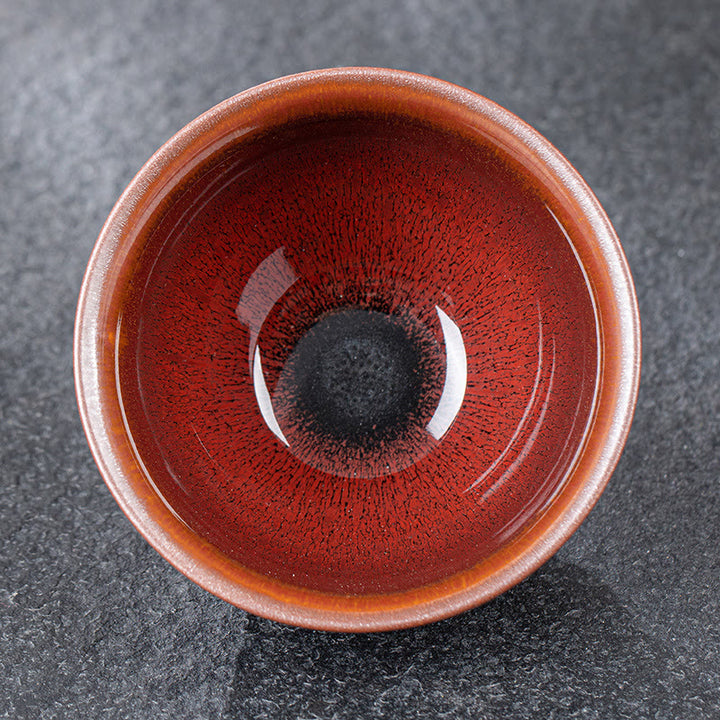 Buddha Stonesヴィンテージレッドブラウン中国Jianzhan磁器ティーカップカンフーティーカップ